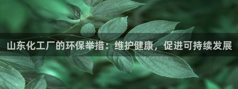 亿万先生网页版下载：山东化工厂的环保举措：维护健康，促进可持续发展
