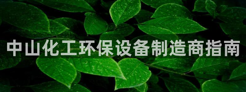 亿万先生官方网站客户端下载安装手机版：中山化工环保设备制造商指南