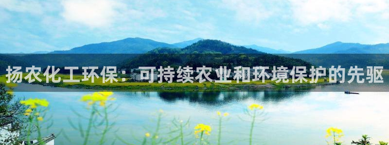亿万手游平台官网入口：扬农化工环保：可持续农业和环境保护的先驱