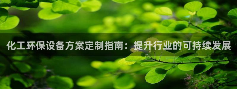 亿万先生MR - 亿万先生mr008cc：化工环保设备方案定制指南：提升行业的可持续发展