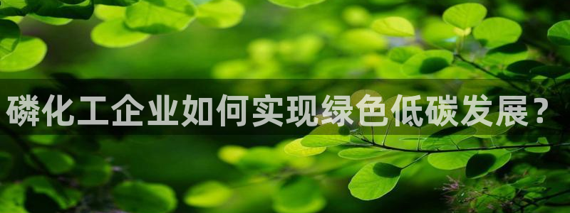 亿万先生网页版下载：磷化工企业如何实现绿色低碳发展？