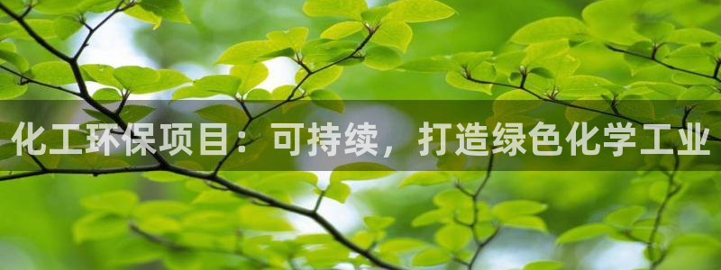 亿万先生用什么客户端：化工环保项目：可持续，打造绿色化学工业